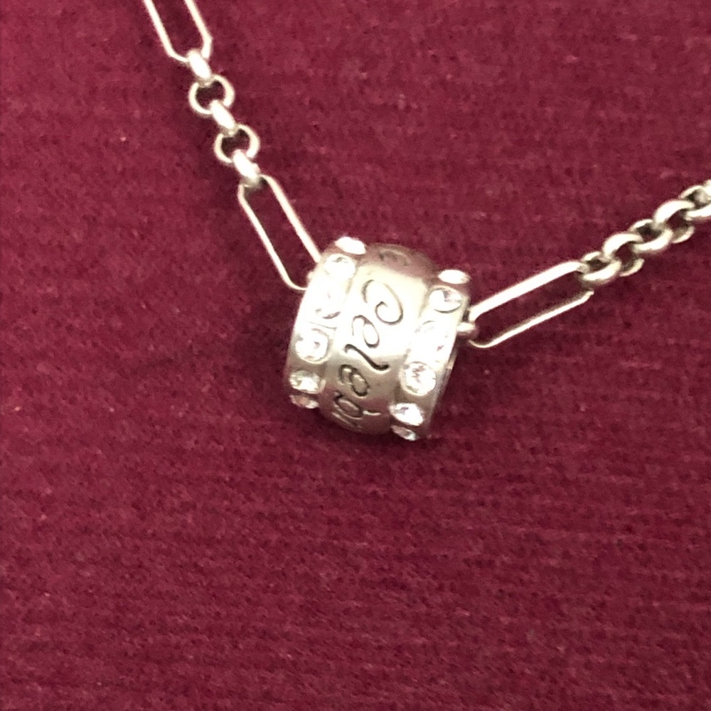 Brighton Celebrate Silvertone Crystal Charm